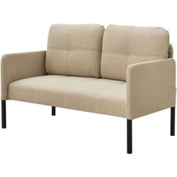 Divano a 2 posti 77 x 119 x 69 cm beige