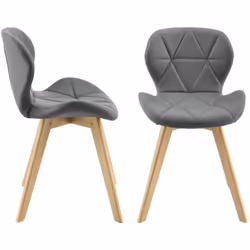 Set di 2 sedie per sala da pranzo Queste sedie stabili e di alta qualità offrono un design elegante e moderno alla tua casa: ...