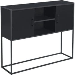 Elegante cassettiera pratica e moderna unità portaoggetti 90 x 109 x 30 cm nera