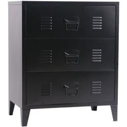Elegante cassettiera pratica cassettiera in metallo acciaio 72 x 60 x 40 cm nero