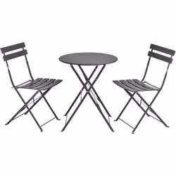 Set bistrot da giardino - tavolo con 2 sedie Questo mobile pieghevole ti permette di arredare con stile un angolo del giardin ...