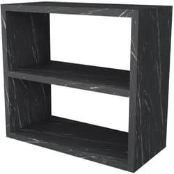 Scaffale da cucina autoportante a 2 livelli 40 x 43,5 x 20 cm in marmo nero