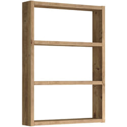 Helloshop26 - Scaffale da cucina a 3 livelli 60 x 43 x 9 cm effetto rovere rustico