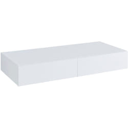Mensola a muro 2 cassetti 80 x 35 x 12 cm bianco