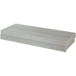 Mensola a muro con cassetto integrato 60 x 24 x 8 cm effetto cemento