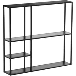 Mensola da parete in acciaio 90 x 100 x 18 cm nera