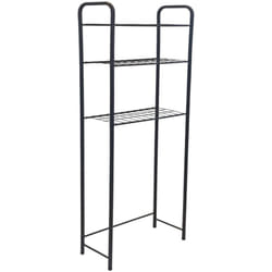 Helloshop26 - Mensola da bagno a 3 livelli autoportante 161 x 52,5 x 24,5 cm Nera