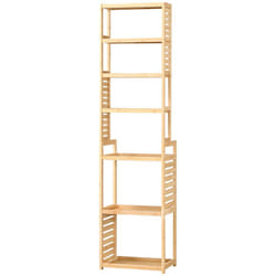 Scaffale a 7 ripiani per bagno, cucina, soggiorno, 165 x 42 x 28 cm