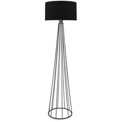 Helloshop26 - Lampada da terra lampada altezza 155 cm E27 antracite/nero