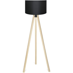Helloshop26 - Lampada da terra lampada altezza 140 cm E27 effetto legno/nero