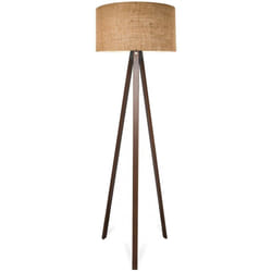 Helloshop26 - Lampada da terra lampada altezza 140 cm E27 effetto legno marrone