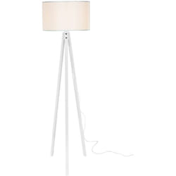 Helloshop26 - Lampada da terra lampada treppiede altezza 136 cm E27 bianco