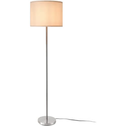 Helloshop26 - Lampada da terra lampada tamworth E27 altezza 161 cm bianco argento