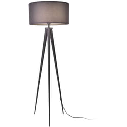 Helloshop26 - Lampada da terra lampada treppiede E27 altezza 153 cm grigio chiaro