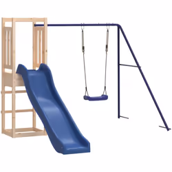 Vuoi dare ai tuoi figli la libertà di giocare in casa? Questo set da gioco da esterno in legno trasforma il tuo giardino in u ...