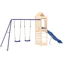 Altalene per parco giochi all'aperto scivolo altalene robuste giochi da giardino 492 x 185 x 239 cm legno di pino massiccio