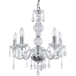 Helloshop26 - Lampadario lampada a sospensione plafoniera (5 basi E14)(ca. 150,0 cm ø: 52,0 cm) lampada a sospensione Lampadario in cristallo a 5