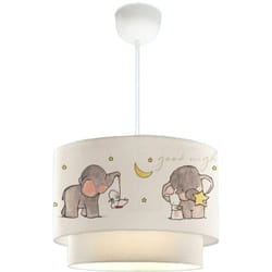 Helloshop26 - Lampadario lampada a sospensione in lurgan da bambino E27 70 cm modello elefante