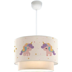 Helloshop26 - Lampadario lampada a sospensione a sospensione per bambini E27 70 cm modello unicorno