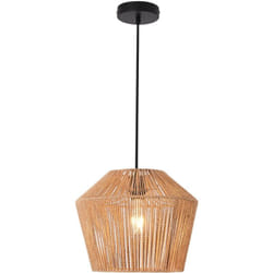 Helloshop26 - Lampadario lampada a sospensione a sospensione 158 x 33 cm nero beige