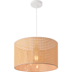 Helloshop26 - Lampadario lampada a sospensione a sospensione 160 x 32 cm nero beige