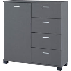 Scarpiera 84 x 80 x 28 cm grigio scuro