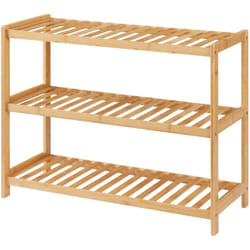 Scarpiera in bambù 55 x 68 x 27 cm naturale