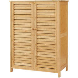 Scarpiera in bambù 88 x 66 x 33 cm naturale