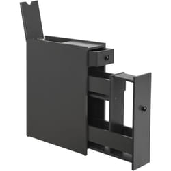 Helloshop26 - Base da bagno con 2 cassetti 58 x 16 x 48 cm grigio scuro