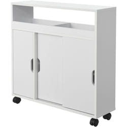 Mobile da bagno con ante scorrevoli bianche