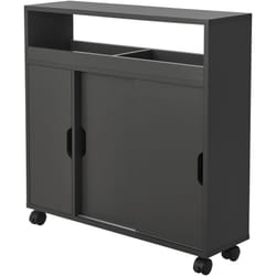 Mobile da bagno con ante scorrevoli grigio scuro