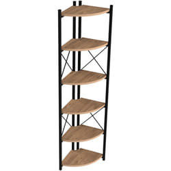 Helloshop26 - Mensola per piante 6 livelli 160 x 30 x 30 cm effetto legno nero