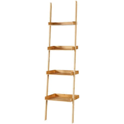 Mensola a scala in bambù 176 x 44 cm naturale