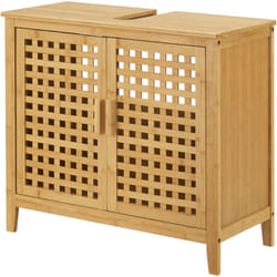 Helloshop26 - Mobile lavabo con 2 ante 60 x 67 x 30 cm in bambù
