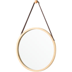 Specchio da parete con cornice in bambù 35 cm