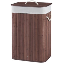 Helloshop26 - Cesto per biancheria in bambù da 72 litri 60 x 40 x 30 cm grigio marrone chiaro