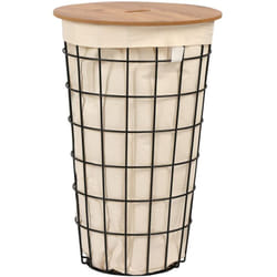 Helloshop26 - Cesto portabiancheria coperchio rimovibile con fessura 40 litri 59,5 x 38,5 cm
