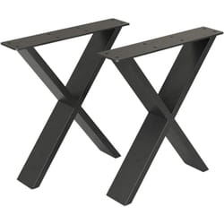 Helloshop26 - Set di 2 gambe per tavolo a x 42 x 40 x 6 c in acciaio