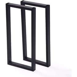 Helloshop26 - Set di 2 gambe da tavolo rettangolari in acciaio 56 x 27 cm