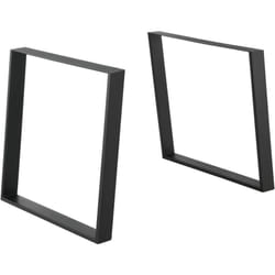 Set di 2 gambe da tavolo per mobili fai da te 75 x 72 cm nero opaco