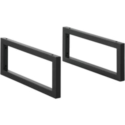 Helloshop26 - Set di 2 staffe da parete fai da te in acciaio 50 x 20 cm nero opaco