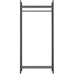 Helloshop26 - Armadio con ripiani 2 ripiani in acciaio laccato 130 x 60 x 30 cm nero