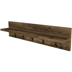 Helloshop26 - Appendiabiti con 10 ganci 80 x 13 x 18 cm effetto rovere stagionato