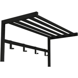 Helloshop26 - Appendiabiti con 4 ganci 32,5 x 69 x 34 cm nero