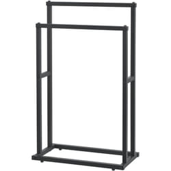 Helloshop26 - Porta asciugamani con 2 barre in acciaio 78 x 48 x 24 cm