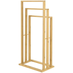Helloshop26 - Porta asciugamani da terra in bambù 40 x 24 x 82 cm