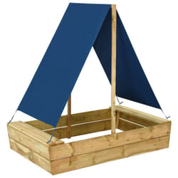 Helloshop26 - Sabbiera con tetto in legno di pino impregnato 80 x 60 x 97,5 cm