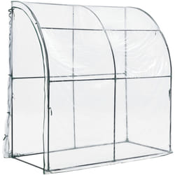 Serra da giardino Juta a parete in acciaio e PVC con porta zip 100 x 200 x 215 cm