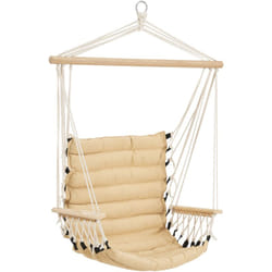 Helloshop26 - Sedile sospeso Bariloche con braccioli portata fino a 100 kg beige