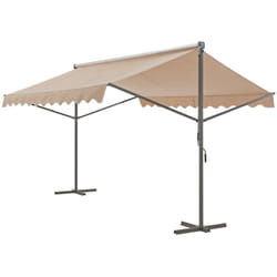 Tenda autoportante a doppia pendenza 400 x 300 x 260 cm sabbia